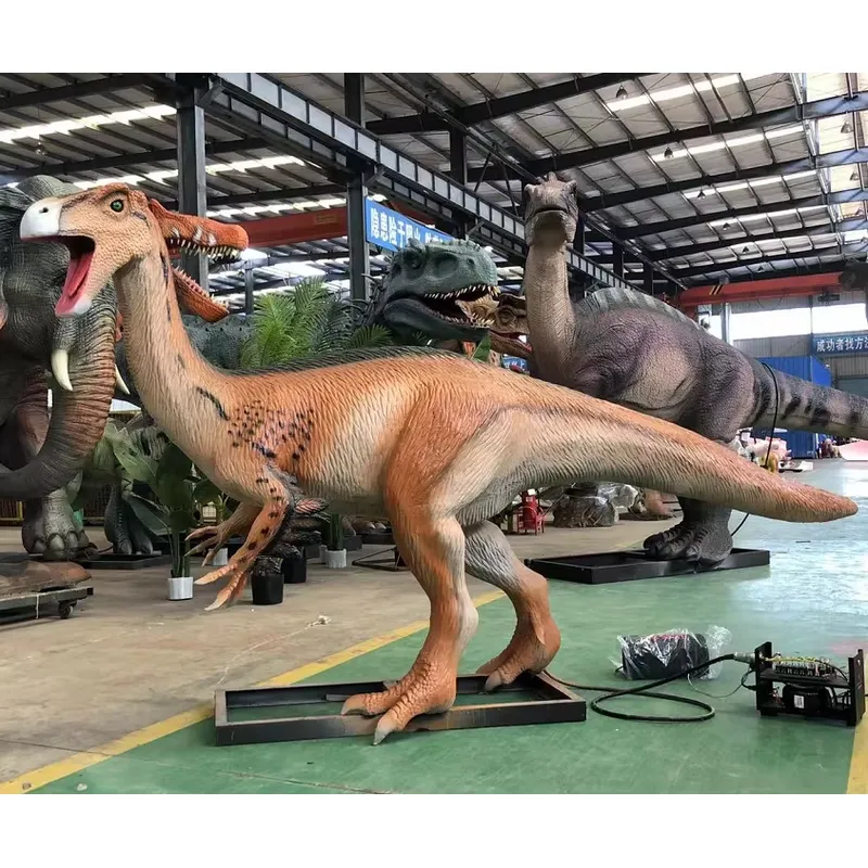 Outdoor Adventure Education - Animated Dinosaur Fiberglass Steel Statue Resin