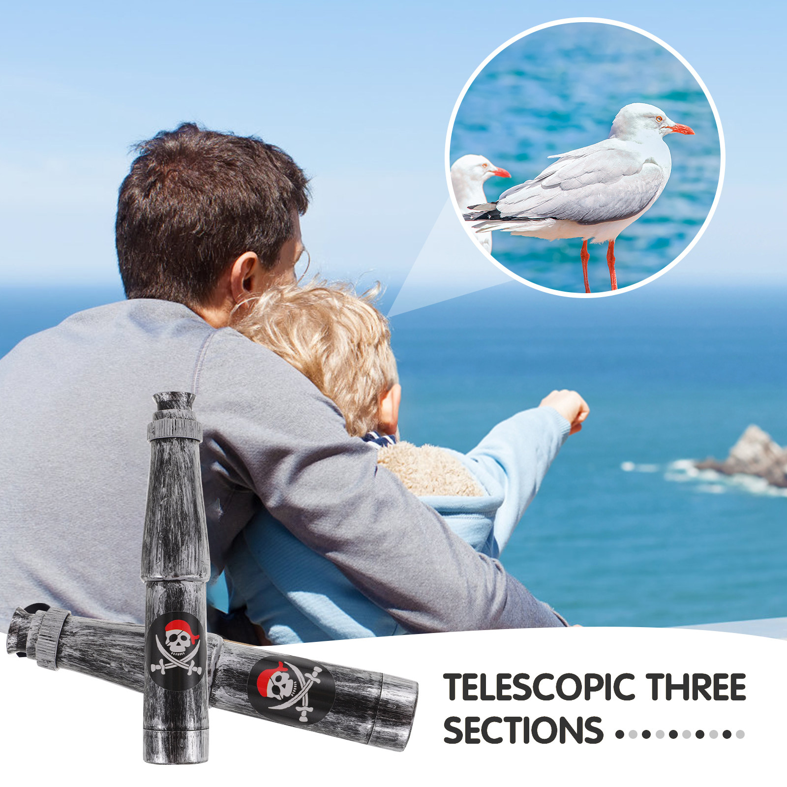6Pcs Kids Pirate Monocular Tel - Outdoor Adventure Education 评论和价格