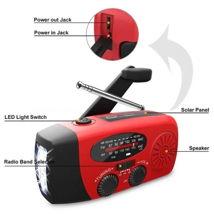 Multifunctional Solar Hand Cra - Emergency Radio Solar 评论和价格