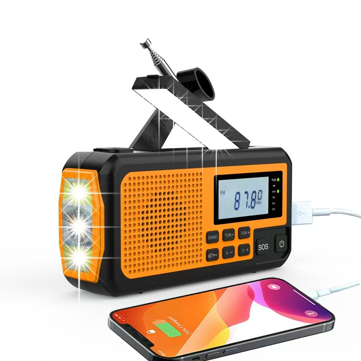 For Spanish Christmas Gift Eme - Emergency Radio Solar 评论和价格