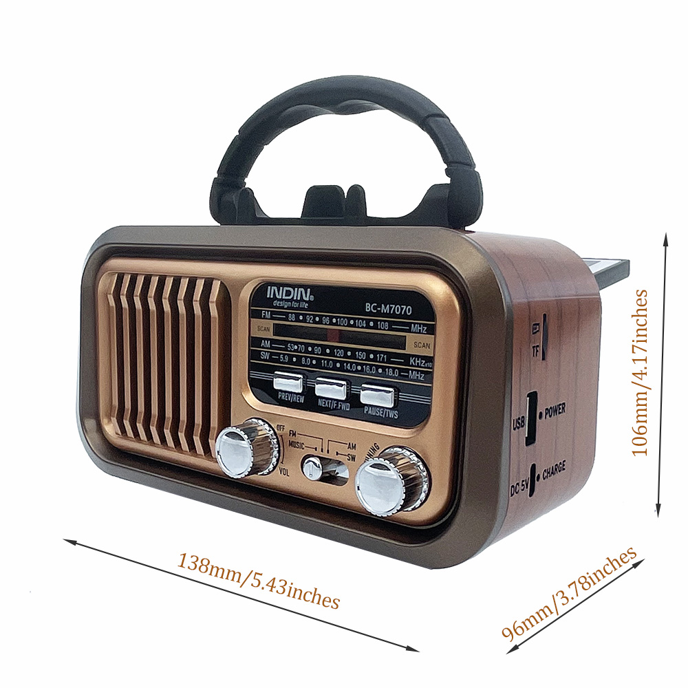 Radio Portable AM FM SW Vintag - Emergency Radio Solar 评论和价格