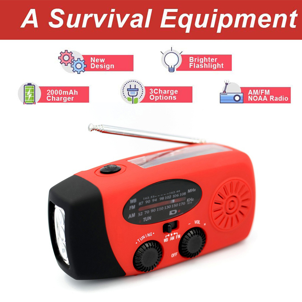 Portable Hand Radio Solar Cran - Emergency Radio Solar 评论和价格
