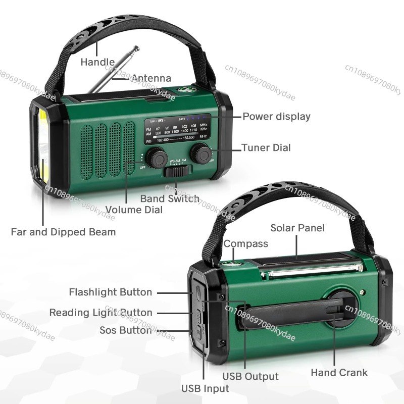 10000/20000mAh Battery Emergen - Emergency Radio Solar 评论和价格