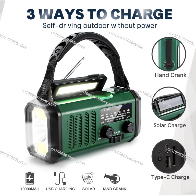 10000/20000mAh Battery Emergen - Emergency Radio Solar 评论和价格