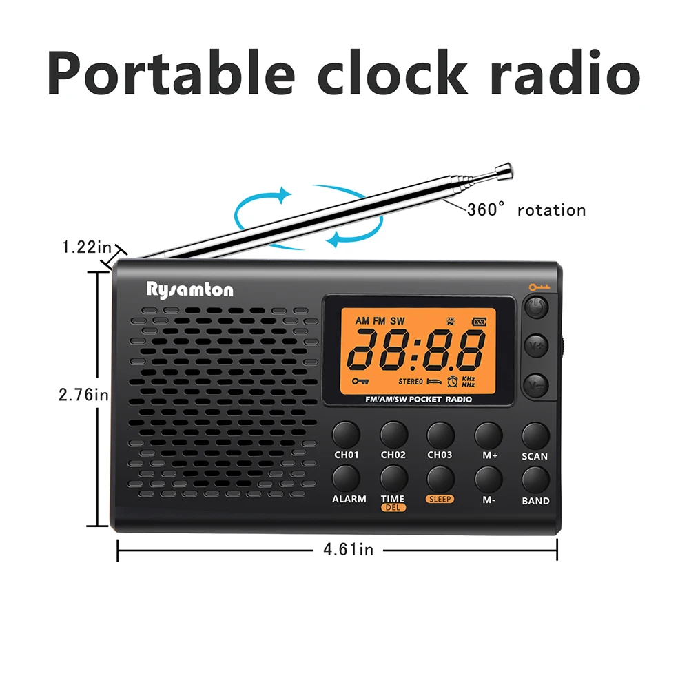 Portable Battery Radio FM Shor - Emergency Radio Solar 评论和价格