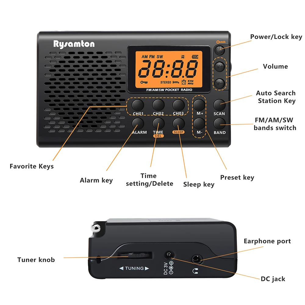 Portable Battery Radio FM Shor - Emergency Radio Solar 评论和价格