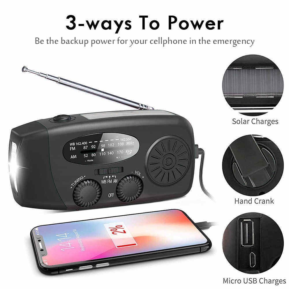 Multifunctional Portable Hand  - Emergency Radio Solar 评论和价格