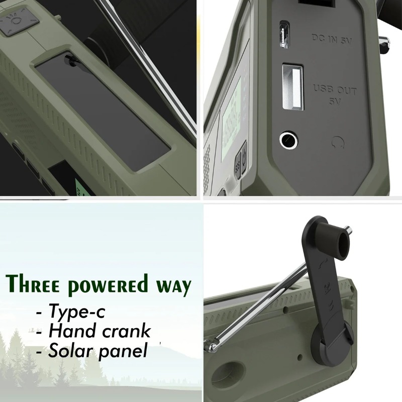 DAB/FM Bluetooth Radio Outdoor - Emergency Radio Solar 评论和价格